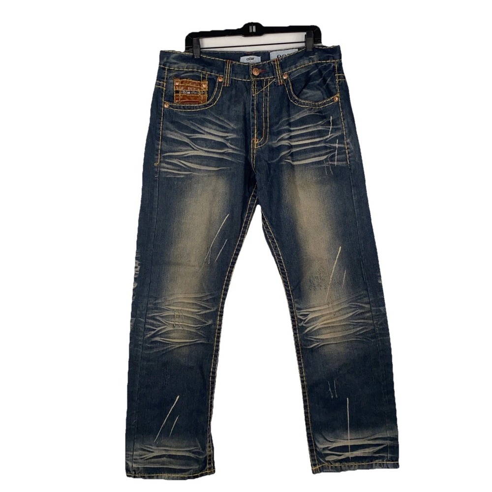 Cstar Brand Jeans Men's 38x32 by Ciano Farmer 905 Embellished Bling Buttons NWOT